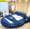 Italian Modern Designed Leather Round Bed
