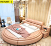 Italian Modern Designed Leather Round Bed