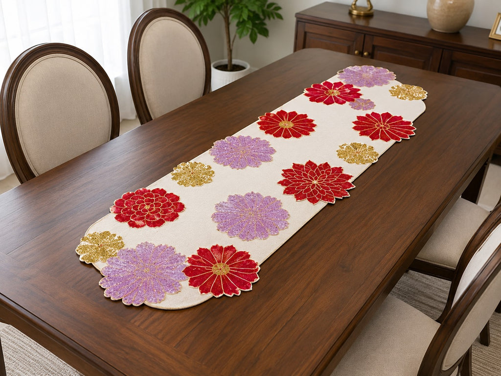 Multi-color Light & Beaded Table Runner / Lixra