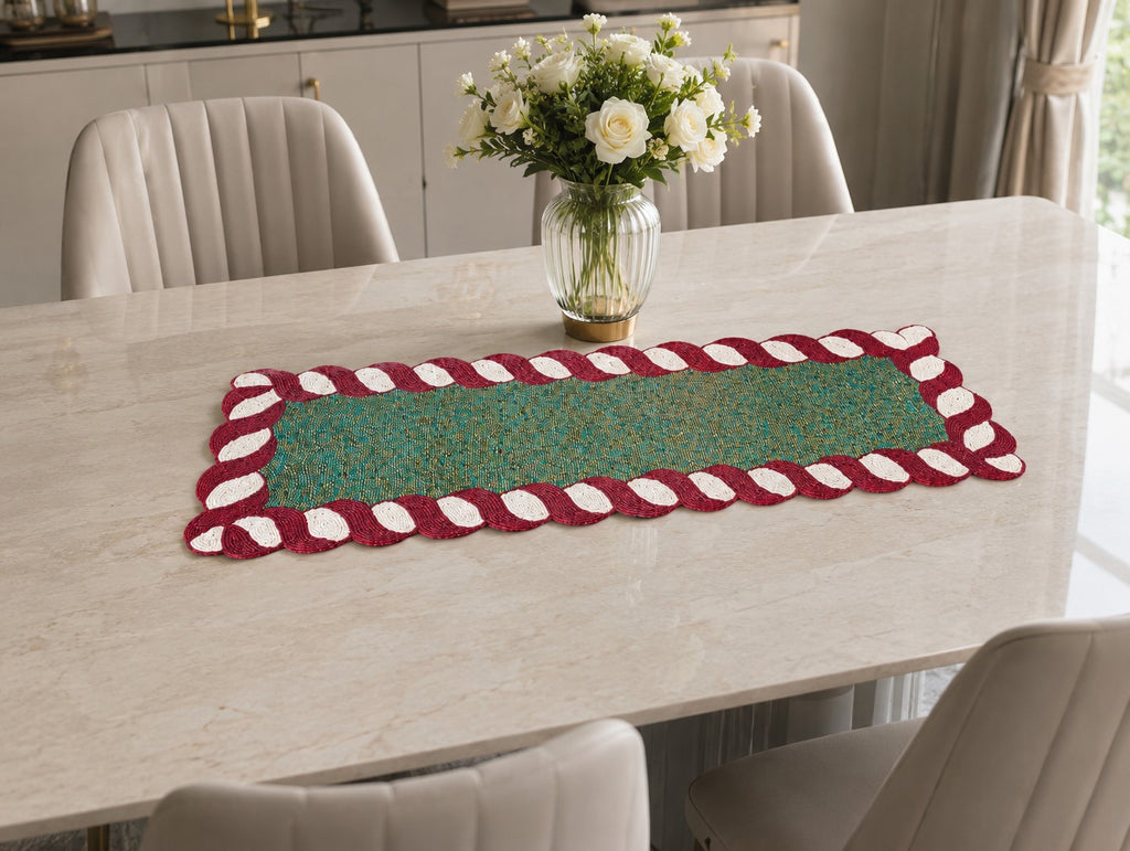 Glass Beads Table Runner / Lixra