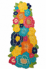 Vibrant Multicolor Floral Beaded Table Runner / Lixra