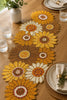 Star Ornamental Beaded Table Runner With 6 placemat / Lixra