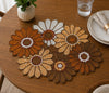 Star Ornamental Beaded Table Runner With 6 placemat / Lixra