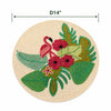 Beaded Flamingo Floral Placemat Set Of 2 / Lixra