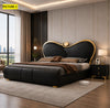 Modern Design Leather Upholstered Bed / Lixra