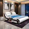 Modern Multi-Functional Leather Bed With Projector / Lixra