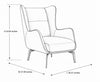 Modern Leather Wingback Accent Chair with Stool / Lixra