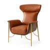 Modern Leather Upholstered Accent Chair / Lixra
