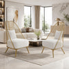 Set Of 2 Metallic Accent Chair / Lixra