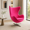 Modern Curvy Design Fabric Accent Chair / Lixra