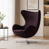 Modern Curvy Design Fabric Accent Chair / Lixra