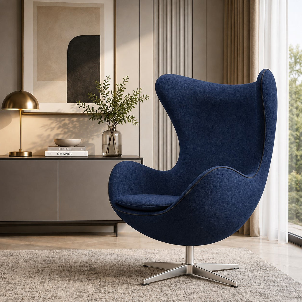 Modern Curvy Design Fabric Accent Chair / Lixra