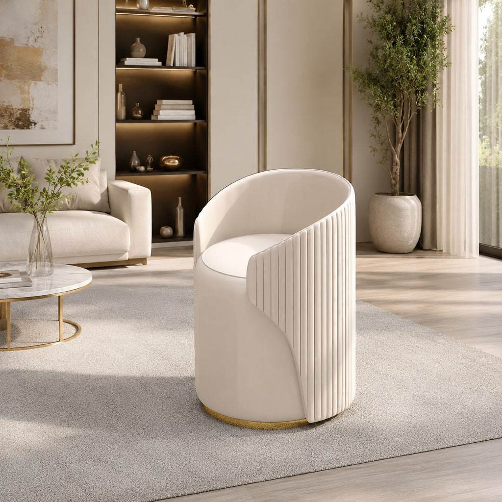 Contemporary Soft Leather Accent Chair / Lixra