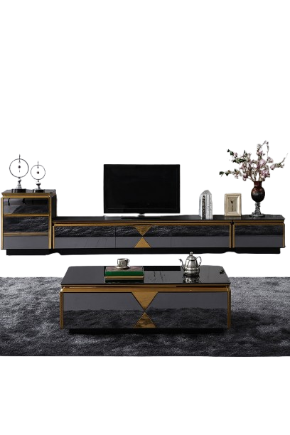 Nordic Style Light Luxury Wooden Coffee Table and TV Stand - Lixra