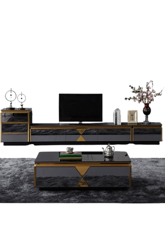 Nordic Style Light Luxury Wooden Coffee Table and TV Stand - Lixra