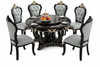European Marble Wooden Dining Table Set for 6 / Lixra