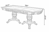 Brusten Rectangular European Wooden Dining Table
