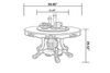 Handcrafted European Solid Wood Dining Table Set