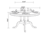 Brusten Round European Marble Dining Table