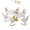 Modern Marble Dining Table Set With Chairs / Lixra