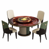 Solid Wood Round Dining Table Set with Lazy Suzan / Lixra