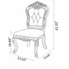 Set of 4 Diamond Tufted Leather Dining Chairs