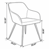 Set Of 4 Velvet Fabric Dining Chairs