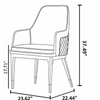 Set Of 4 Luxurious Leather Dining Chairs
