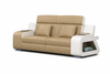 Leather Upholstery Power Recliner LED Sofa-Set / Lixra