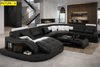 Italian Style Living Room Leather Sectional Sofa / Lixra