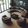 Modern Sectional Curved Leather Sofa / Lixra