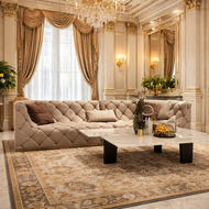 Large Spacious Chesterfield Fabric Sofa / Lixra