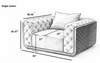 Modern Woodcraft 3-Piece Velvet Sofa Set / Lixra