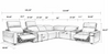 Modern L-Shaped Power Recliner LED Leather Sofa