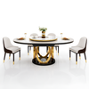 Convertible Gleamy Marble Dining Table Set / Lixra