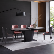 Italian Minimalist Marble Extended Dining Table / Lixra