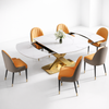 Golden Marble Extendable Rectangular Dining-Set / Lixra
