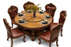 Royal European Marble Dining Table Set with Lazy Susan / Lixra