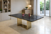 Modern Gleamy Marble-Top Dining Table / Lixra