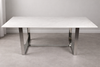 Contemporary White Marble Top Dining Table / Lixra