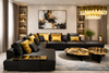 Modern Large Leather Sectional Sofa with Chaise / Lixra