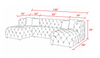 Contemporary Look Exotic Design Velvet Fabric Modular Sectional Sofa