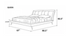 Luxurious Design Rectangular Leather Bed