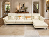 Beige Color Genuine Leather Sectional Sofa / Lixra
