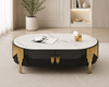 Stylish Coffee Table & TV Stand Set With LED Fireplace / Lixra