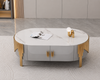 Stylish Coffee Table & TV Stand Set With LED Fireplace / Lixra