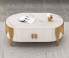 Stylish Coffee Table & TV Stand Set With LED Fireplace / Lixra