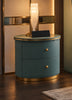 Set Of 2 Nightstand With Drawers And Metal Base / Lixra