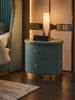Set Of 2 Nightstand With Drawers And Metal Base / Lixra