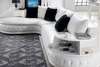 Concrete French Style Cozy Leather Sectional Sofa Set / Lixra